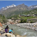 Rakchham village at the banks of Baspa river